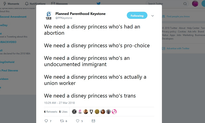 planned parenthood's wish list for Disney princesses